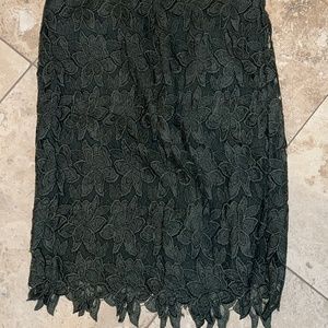 Ann Taylor Olive Green Floral Pencil Skirt - Size 10